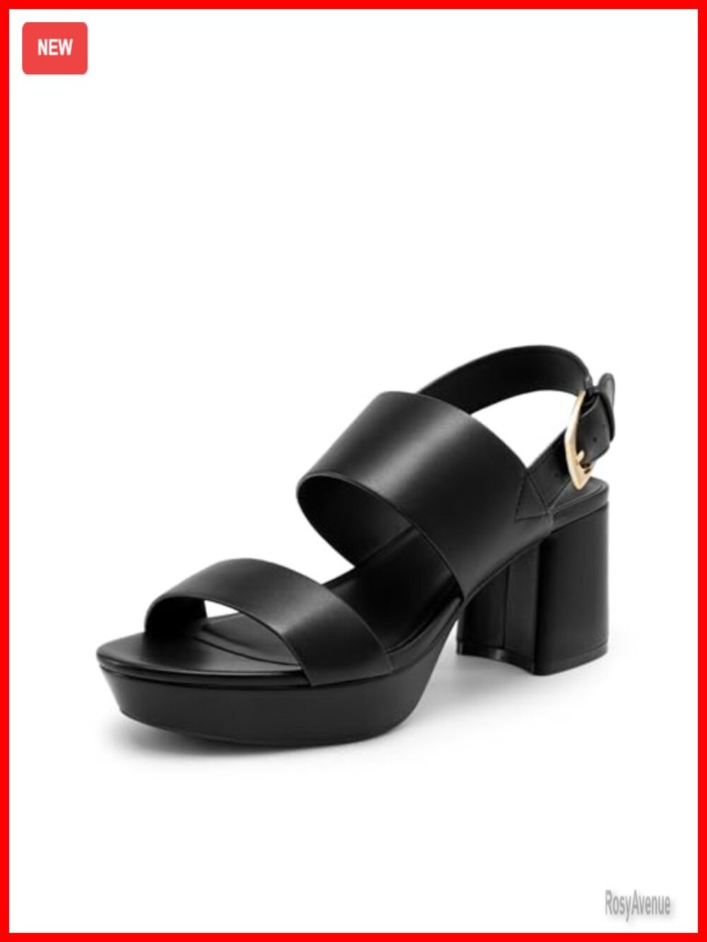 Women's Comfort Chunky Wedge Heel Sandals Faux Leather Platform